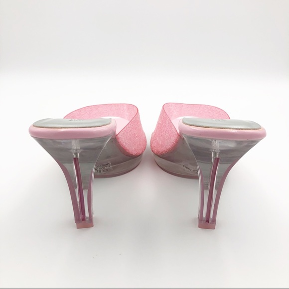 Splash Shoes Splash Pink Glitter Jelly Vintage Open Toe Sandals